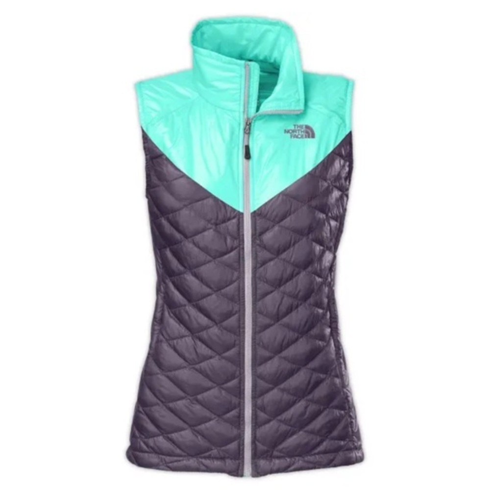 THE NORTH FACE WOMEN’S TEAL THERMOBALL PRIMALOFT SILVER INSULATION VEST SZ XS